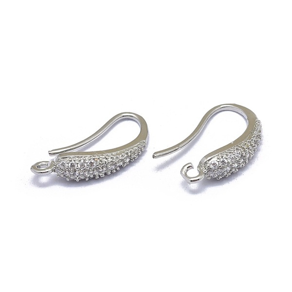 PandaHall Brass Micro Pave Cubic Zirconia Earring Hooks, with Horizontal Loop, Clear, Platinum, 19x4mm, Hole: 1.5mm, 20 Gauge, Pin: 0.8mm...
PandaHall Brass Micro Pave Cubic Zirconia Earring Hooks, with Horizontal Loop, Clear, Platinum, 19x4mm, Hole: 1.5mm, 20 Gauge, Pin: 0.8mm...