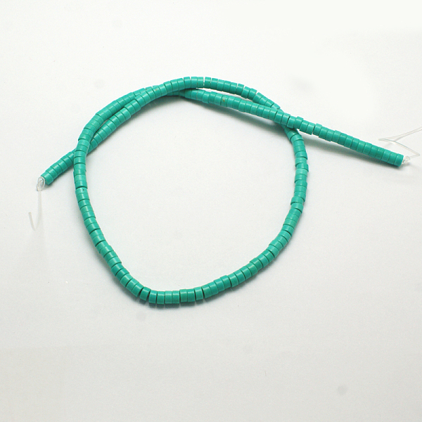 PandaHall Synthetic Turquoise Beads Strands, Heishi Beads, Dyed, Flat Round/Disc, Turquoise, 5x3mm, Hole: 1mm, about 145pcs/strand, 15.75..., Green
PandaHall Synthetic Turquoise Beads Strands, Heishi Beads, Dyed, Flat Round/Disc, Turquoise, 5x3mm, Hole: 1mm, about 145pcs/strand, 15.75..., Green