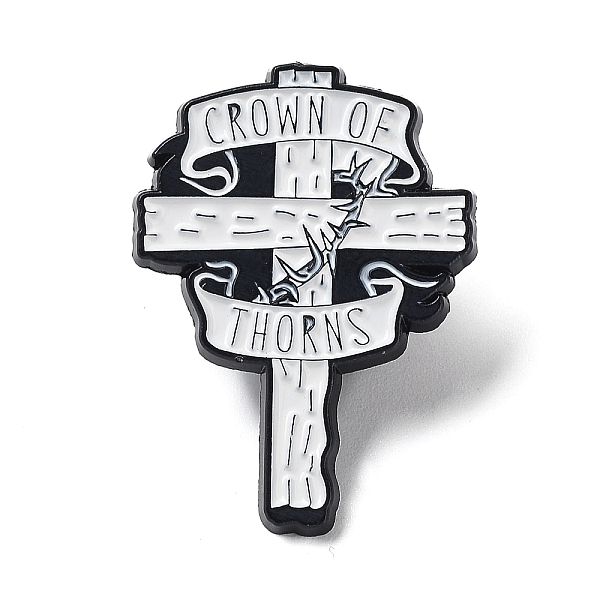 PandaHall Religion Enamel Pins, Black Alloy Brooch for Backpack Clothes, Cross & Crown of Thowns, Cross, 30.5x22x1.5mm Alloy+Enamel Cross..., White
PandaHall Religion Enamel Pins, Black Alloy Brooch for Backpack Clothes, Cross & Crown of Thowns, Cross, 30.5x22x1.5mm Alloy+Enamel Cross..., White