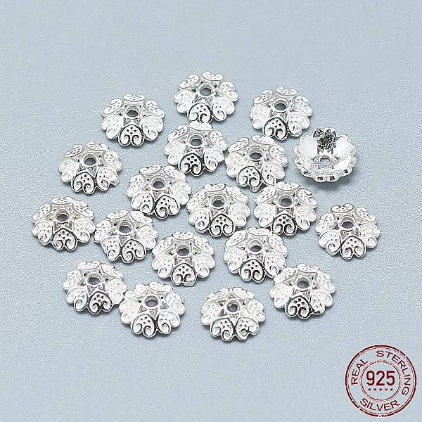 PandaHall 925 Sterling Silver Bead Caps, 6-Petal, Flower, Silver, 8x2mm, Hole: 1.2mm Sterling Silver
PandaHall 925 Sterling Silver Bead Caps, 6-Petal, Flower, Silver, 8x2mm, Hole: 1.2mm Sterling Silver