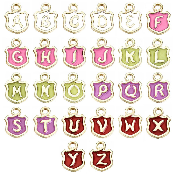 PandaHall 26Pcs 26 Style Alloy Enamel Charms, Cadmium Free & Lead Free, Token with Initial Letters, Light Gold, Letter A~Z, 14x10x2mm, Hole...
PandaHall 26Pcs 26 Style Alloy Enamel Charms, Cadmium Free & Lead Free, Token with Initial Letters, Light Gold, Letter A~Z, 14x10x2mm, Hole...