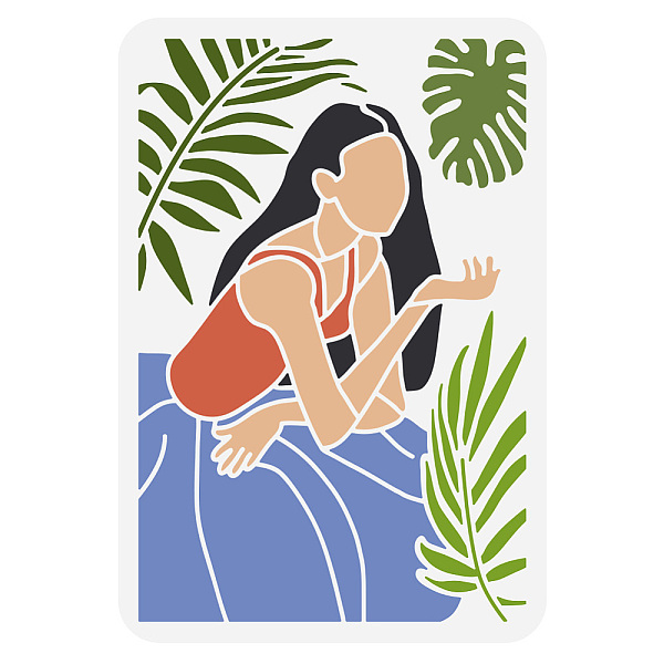 PandaHall FINGERINSPIRE Boho Girl Painting Stencil 8.3x11.7inch Reusable Abstract Boho Art Beauty Woman Pattern Drawing Template Palm Leaf...
PandaHall FINGERINSPIRE Boho Girl Painting Stencil 8.3x11.7inch Reusable Abstract Boho Art Beauty Woman Pattern Drawing Template Palm Leaf...