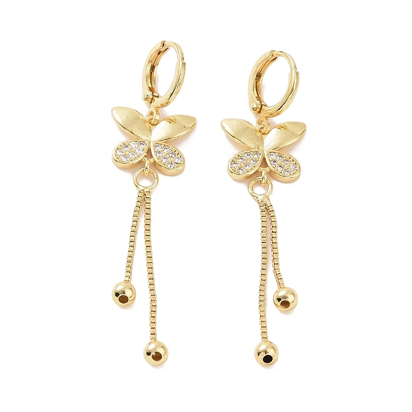 PandaHall Clear Cubic Zirconia Butterfly Dangle Hoop Earrings, Brass Chain Tassel Long Drop Earrings for Women, Golden, 59mm, Pin: 0.8mm...
PandaHall Clear Cubic Zirconia Butterfly Dangle Hoop Earrings, Brass Chain Tassel Long Drop Earrings for Women, Golden, 59mm, Pin: 0.8mm...