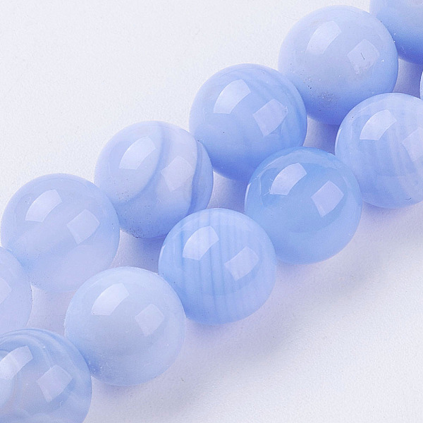 PandaHall Natural Striped Agate/Banded Agate Bead Strands, Dyed & Heated, Round, Grade A, Light Sky Blue, 8mm, Hole: 1mm, about 48pcs/strand...
PandaHall Natural Striped Agate/Banded Agate Bead Strands, Dyed & Heated, Round, Grade A, Light Sky Blue, 8mm, Hole: 1mm, about 48pcs/strand...