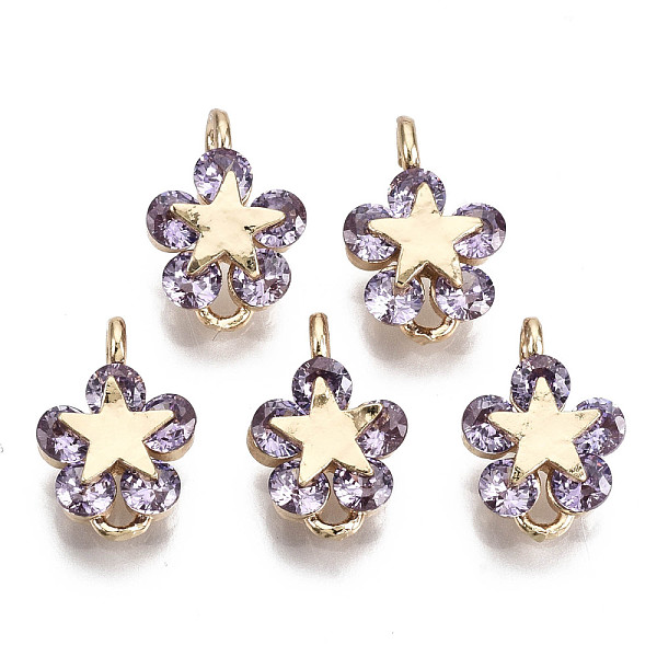 PandaHall Brass Micro Pave Cubic Zirconia Charms, Flower, Long-Lasting Plated, Light Gold, Plum, 11.5x8x3.5mm, Hole: 1.2mm Brass+Cubic..., Purple
PandaHall Brass Micro Pave Cubic Zirconia Charms, Flower, Long-Lasting Plated, Light Gold, Plum, 11.5x8x3.5mm, Hole: 1.2mm Brass+Cubic..., Purple