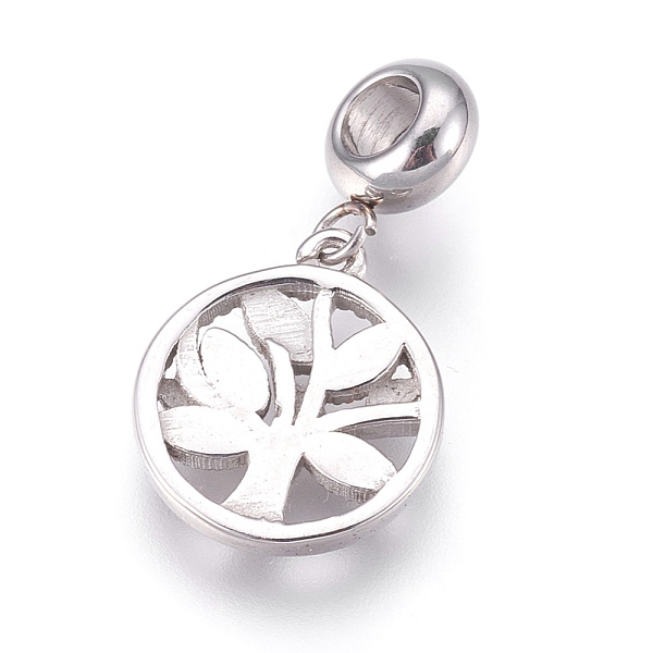 PandaHall 304 Stainless Steel European Dangle Charms, Large Hole Pendants, with Rhinestone, Flat Round with Tree, Stainless Steel Color..., Clear
PandaHall 304 Stainless Steel European Dangle Charms, Large Hole Pendants, with Rhinestone, Flat Round with Tree, Stainless Steel Color..., Clear