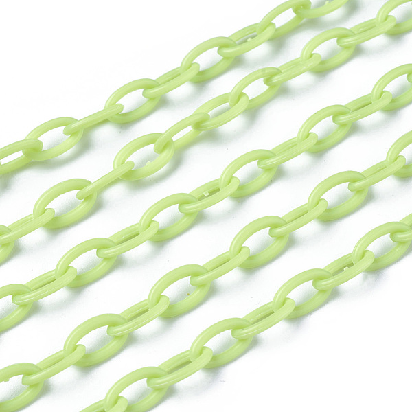 PandaHall ABS Plastic Cable Chains, Oval, Pale Green, Link: 13x7~7.5x2mm, 15.35~15.74 inch(39~40cm)/strand Plastic Green
PandaHall ABS Plastic Cable Chains, Oval, Pale Green, Link: 13x7~7.5x2mm, 15.35~15.74 inch(39~40cm)/strand Plastic Green