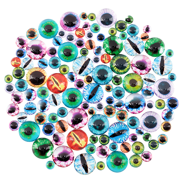 PandaHall 120Pcs 4 Style Glass Cabochons, Cat Eye, Half Round, Mixed Color, 30pcs/style Glass Half Round Multicolor
PandaHall 120Pcs 4 Style Glass Cabochons, Cat Eye, Half Round, Mixed Color, 30pcs/style Glass Half Round Multicolor