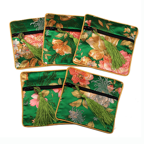 PandaHall Retro Square Cloth Zipper Pouches, with Tassel and Flower Pattern, Green, 11.5x11.5cm Cloth Flower Green
PandaHall Retro Square Cloth Zipper Pouches, with Tassel and Flower Pattern, Green, 11.5x11.5cm Cloth Flower Green