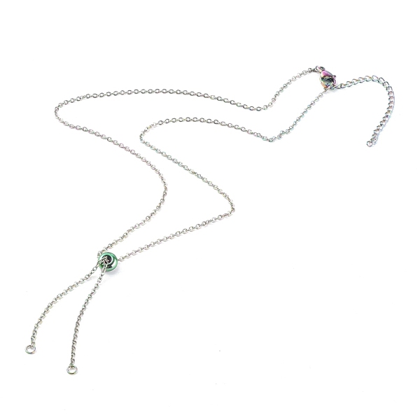 PandaHall Ion Plating(IP) 304 Stainless Steel Slider Necklace Makings, with Cable Chains and Slider Stopper Beads, Rainbow Color, 19.88 inch...
PandaHall Ion Plating(IP) 304 Stainless Steel Slider Necklace Makings, with Cable Chains and Slider Stopper Beads, Rainbow Color, 19.88 inch...