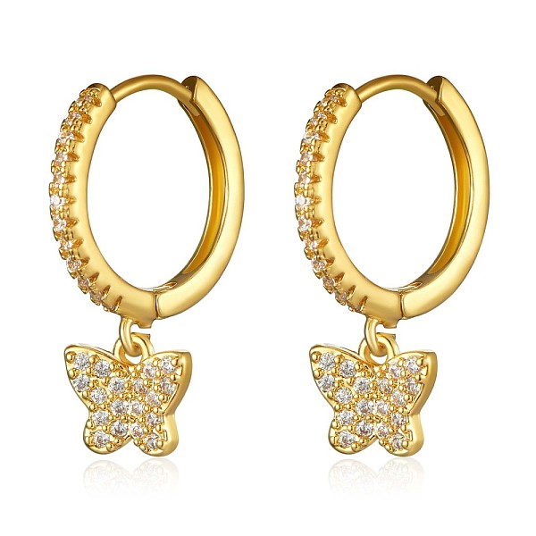 PandaHall Clear Cubic Zirconia Butterfly Dangle Hoop Earrings, Brass Jewelry for Women, Golden, 17.88mm Cubic Zirconia Butterfly
PandaHall Clear Cubic Zirconia Butterfly Dangle Hoop Earrings, Brass Jewelry for Women, Golden, 17.88mm Cubic Zirconia Butterfly
