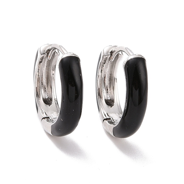 PandaHall Black Enamel Hinged Hoop Earrings, Rack Plating Brass Jewelry for Women, Cadmium Free & Lead Free, Platinum, 17x4mm, Pin: 0.8mm...
PandaHall Black Enamel Hinged Hoop Earrings, Rack Plating Brass Jewelry for Women, Cadmium Free & Lead Free, Platinum, 17x4mm, Pin: 0.8mm...