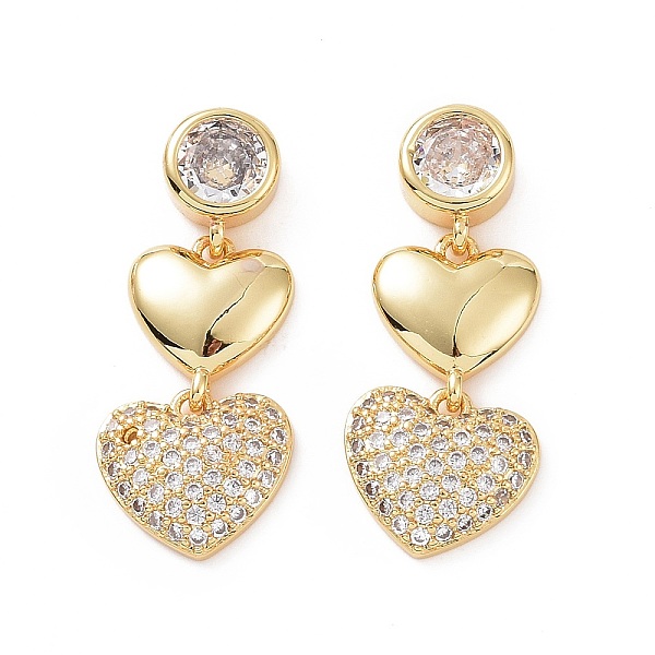 PandaHall Clear Cubic Zirconia Double Heart Dangle Stud Earrings, Brass Jewelry for Women, Real 18K Gold Plated, 30mm, Pin: 0.8mm Cubic...
PandaHall Clear Cubic Zirconia Double Heart Dangle Stud Earrings, Brass Jewelry for Women, Real 18K Gold Plated, 30mm, Pin: 0.8mm Cubic...