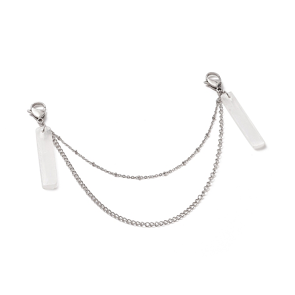 PandaHall 304 Stainless Steel Shoe Decoration Chain, with Lobster Claw Clasps and Natural Selenite Pendants, Stainless Steel Color, 225mm...
PandaHall 304 Stainless Steel Shoe Decoration Chain, with Lobster Claw Clasps and Natural Selenite Pendants, Stainless Steel Color, 225mm...