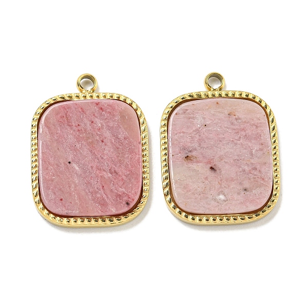 PandaHall Vacuum Plating 304 Stainless Steel Pendants, Natural Rhodonite Rectangle Charms, Real 18K Gold Plated, 18x13.5x1.5~2mm, Hole...
PandaHall Vacuum Plating 304 Stainless Steel Pendants, Natural Rhodonite Rectangle Charms, Real 18K Gold Plated, 18x13.5x1.5~2mm, Hole...