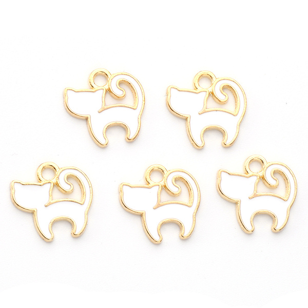 PandaHall Alloy Enamel Charms, Cat Shape, Light Gold, White, 13x13x2mm, Hole: 1.8mm Alloy+Enamel Cat Shape White
PandaHall Alloy Enamel Charms, Cat Shape, Light Gold, White, 13x13x2mm, Hole: 1.8mm Alloy+Enamel Cat Shape White
