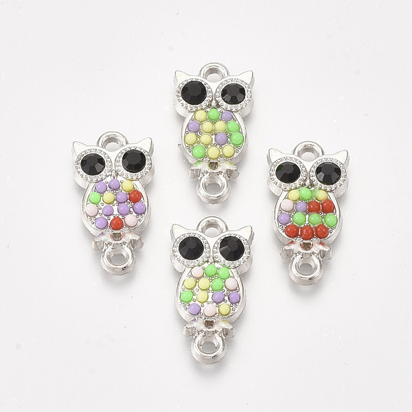 PandaHall Alloy Links connectors, with Resin and Rhinestone, Owl, Platinum, Colorful, 20.5x11x3mm, Hole: 1.6mm Alloy+Resin Owl Black
PandaHall Alloy Links connectors, with Resin and Rhinestone, Owl, Platinum, Colorful, 20.5x11x3mm, Hole: 1.6mm Alloy+Resin Owl Black