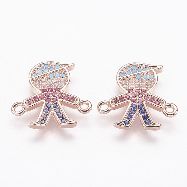 PandaHall Brass Micro Pave Cubic Zirconia Links, Boy, Rose Gold, 16x15x2mm, Hole: 1mm Brass+Cubic Zirconia Human
PandaHall Brass Micro Pave Cubic Zirconia Links, Boy, Rose Gold, 16x15x2mm, Hole: 1mm Brass+Cubic Zirconia Human