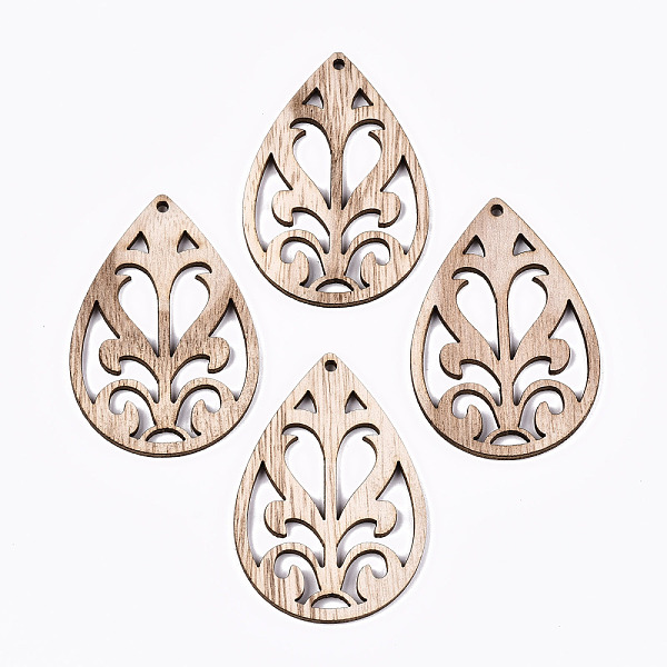 PandaHall Unfinished Hollow Wood Big Pendants, Laser Cut Wood Shapes, Undyed, Teardrop, Antique White, 57x39~40x2.5mm, Hole: 2mm Wood...
PandaHall Unfinished Hollow Wood Big Pendants, Laser Cut Wood Shapes, Undyed, Teardrop, Antique White, 57x39~40x2.5mm, Hole: 2mm Wood...