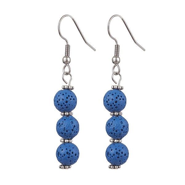 PandaHall Dyed Nature Lava Rock Round Beaded Dangle Earrings for Women, Royal Blue, 53.5x8mm Lava Rock Round
PandaHall Dyed Nature Lava Rock Round Beaded Dangle Earrings for Women, Royal Blue, 53.5x8mm Lava Rock Round