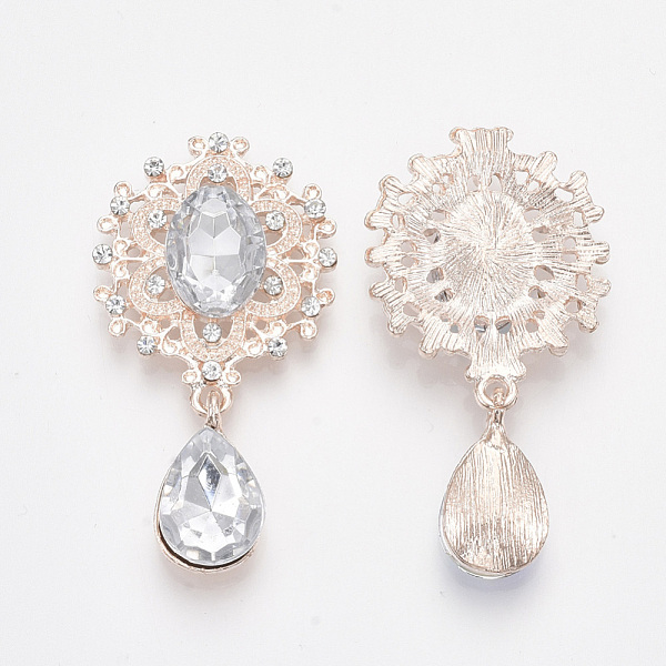 PandaHall Rose Gold Plated Alloy Cabochons, with Resin Rhinestone and Crystal Glass Rhinestone, Faceted, Oval and Teardrop, Clear, 45x24x5mm...
PandaHall Rose Gold Plated Alloy Cabochons, with Resin Rhinestone and Crystal Glass Rhinestone, Faceted, Oval and Teardrop, Clear, 45x24x5mm...