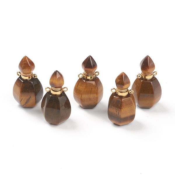 PandaHall Faceted Natural Tiger Eye Pendants, Openable Perfume Bottle, with Golden Tone Brass Findings, 32~33x17~18x16mm, Hole: 2mm...
PandaHall Faceted Natural Tiger Eye Pendants, Openable Perfume Bottle, with Golden Tone Brass Findings, 32~33x17~18x16mm, Hole: 2mm...
