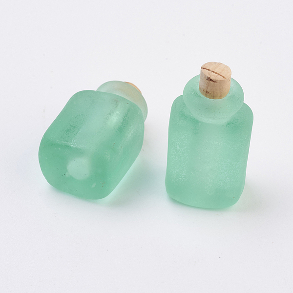PandaHall Handmade Lampwork Perfume Bottle Pendants, Essential Oil Bottle, Frosted, Cuboid, Medium Aquamarine, 28.5~29mm, Hole: 5.5mm..., Green
PandaHall Handmade Lampwork Perfume Bottle Pendants, Essential Oil Bottle, Frosted, Cuboid, Medium Aquamarine, 28.5~29mm, Hole: 5.5mm..., Green