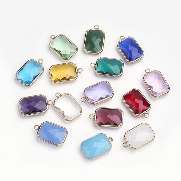 PandaHall Glass Pendants, with Brass Findings, Faceted, Octagon, Golden, Mixed Color, 22x14x6mm, Hole: 2mm Brass+Glass Octagon Multicolor
PandaHall Glass Pendants, with Brass Findings, Faceted, Octagon, Golden, Mixed Color, 22x14x6mm, Hole: 2mm Brass+Glass Octagon Multicolor