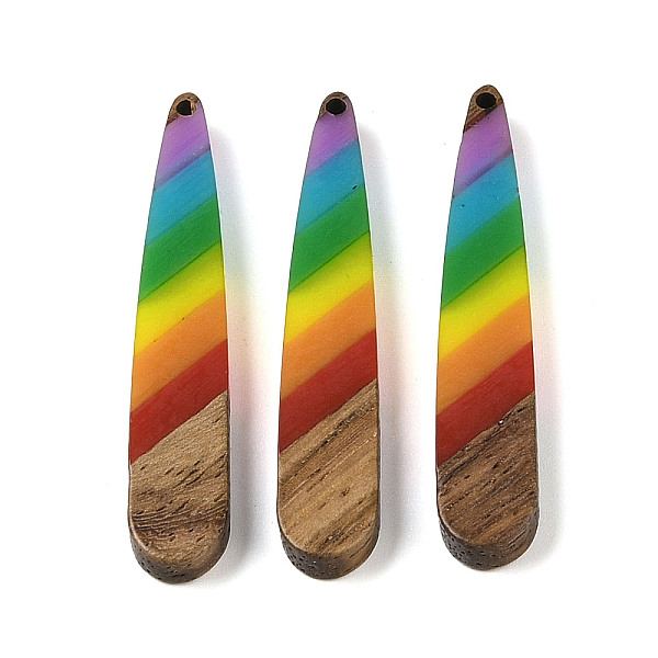 PandaHall Resin & Wood Pendants, Teardrop, Colorful, 44x7.5x3.5mm, Hole: 1.5mm Wood Teardrop
PandaHall Resin & Wood Pendants, Teardrop, Colorful, 44x7.5x3.5mm, Hole: 1.5mm Wood Teardrop