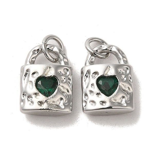PandaHall Brass Micro Pave Cubic Zirconia Pendants, Real 18K Gold Plated, Lock, Dark Green, 12.5x9x4mm Brass+Cubic Zirconia Lock
PandaHall Brass Micro Pave Cubic Zirconia Pendants, Real 18K Gold Plated, Lock, Dark Green, 12.5x9x4mm Brass+Cubic Zirconia Lock