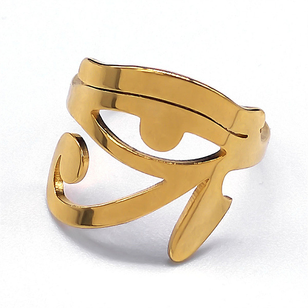 PandaHall Eye of Ra/Re 304 Stainless Steel Adjustable Finger Rings, Golden, Inner Diameter: 18mm 304 Stainless Steel Eye of Ra
PandaHall Eye of Ra/Re 304 Stainless Steel Adjustable Finger Rings, Golden, Inner Diameter: 18mm 304 Stainless Steel Eye of Ra