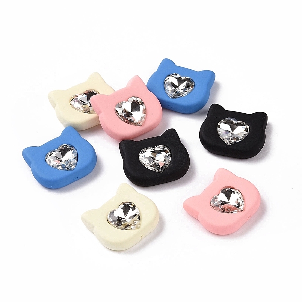 PandaHall Acrylic Cabochon, with Acrylic Rhinestone, Cat Head with Heart, Mixed Color, 22x25x8mm Acrylic Cat Shape Multicolor
PandaHall Acrylic Cabochon, with Acrylic Rhinestone, Cat Head with Heart, Mixed Color, 22x25x8mm Acrylic Cat Shape Multicolor
