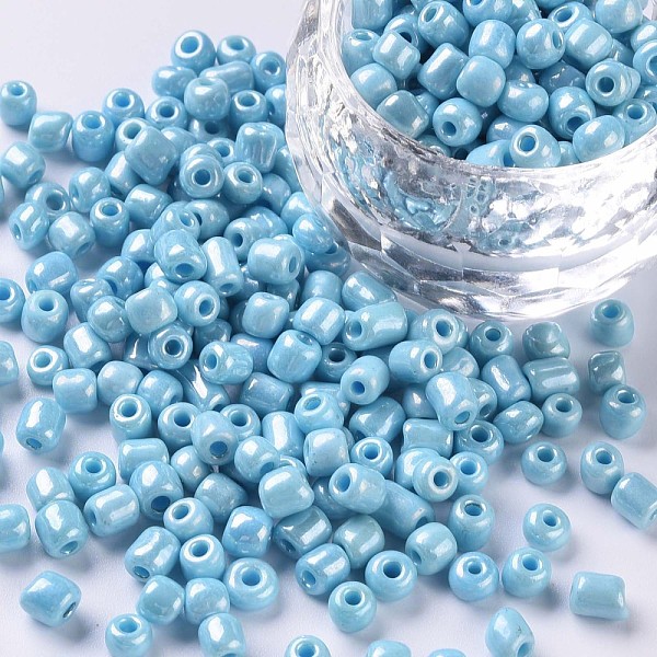 PandaHall 6/0 Glass Seed Beads, Opaque Colors Lustered, Round, Round Hole, Light Cyan, 6/0, 4mm, Hole: 1.5mm, about 500pcs/50g, 50g/bag...
PandaHall 6/0 Glass Seed Beads, Opaque Colors Lustered, Round, Round Hole, Light Cyan, 6/0, 4mm, Hole: 1.5mm, about 500pcs/50g, 50g/bag...