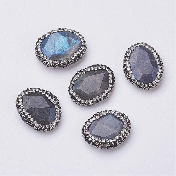 PandaHall Natural Labradorite Beads, with Polymer Clay Rhinestones, Flat Oval, 23~25x19~20x6.5~8mm, Hole: 1mm Labradorite Oval
PandaHall Natural Labradorite Beads, with Polymer Clay Rhinestones, Flat Oval, 23~25x19~20x6.5~8mm, Hole: 1mm Labradorite Oval