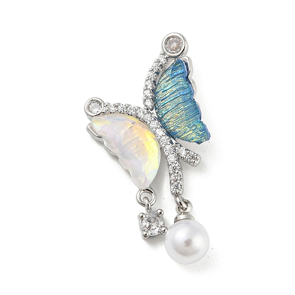 PandaHall Brass with Cubic Zirconia and Plastic Pendants, Platinum, Butterfly, 31x17.5x6mm, Hole: 5x2mm Brass+Cubic Zirconia Butterfly White
PandaHall Brass with Cubic Zirconia and Plastic Pendants, Platinum, Butterfly, 31x17.5x6mm, Hole: 5x2mm Brass+Cubic Zirconia Butterfly White