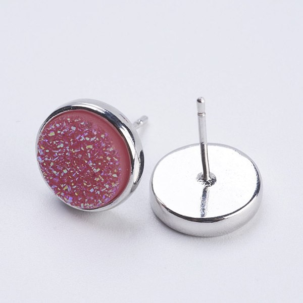 PandaHall Druzy Resin Earrings, with Brass Finding, Flat Round, Hot Pink, 9.5x16~16.5mm, Pin: 0.8mm Resin Pink
PandaHall Druzy Resin Earrings, with Brass Finding, Flat Round, Hot Pink, 9.5x16~16.5mm, Pin: 0.8mm Resin Pink