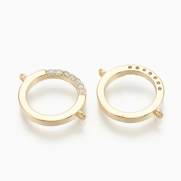 PandaHall Brass Micro Pave Cubic Zirconia Links, Clear, Ring, Nickel Free, Real 18K Gold Plated, 14x11x1.5mm, Hole: 1mm Brass+Cubic Zirconia...
PandaHall Brass Micro Pave Cubic Zirconia Links, Clear, Ring, Nickel Free, Real 18K Gold Plated, 14x11x1.5mm, Hole: 1mm Brass+Cubic Zirconia...