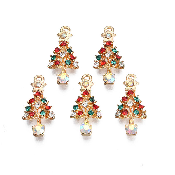 PandaHall Rack Plating Alloy Pendants, with Colorful Rhinestone, Cadmium Free & Nickel Free & Lead Free, Christmas Tree, Light Gold..., Multicolor
PandaHall Rack Plating Alloy Pendants, with Colorful Rhinestone, Cadmium Free & Nickel Free & Lead Free, Christmas Tree, Light Gold..., Multicolor
