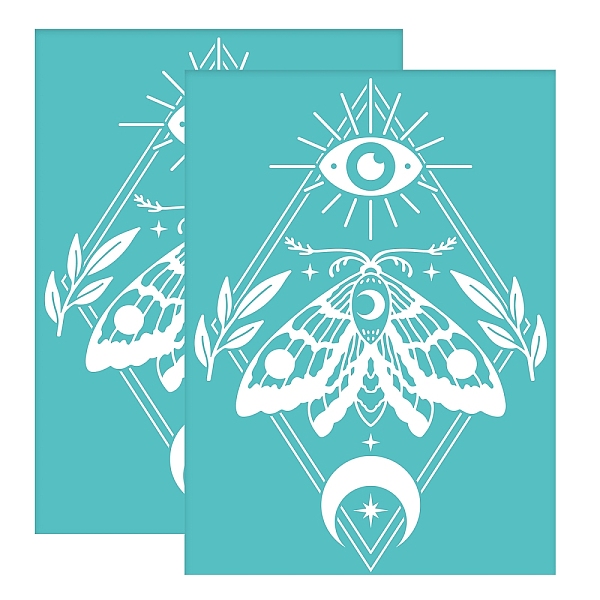 PandaHall OLYCRAFT 2Pcs Self-Adhesive Silk Screen Printing Stencil Sacred Moth Silk Screen Stencil Eye of Sun Moon Reusable Mesh Stencils..., Green
PandaHall OLYCRAFT 2Pcs Self-Adhesive Silk Screen Printing Stencil Sacred Moth Silk Screen Stencil Eye of Sun Moon Reusable Mesh Stencils..., Green