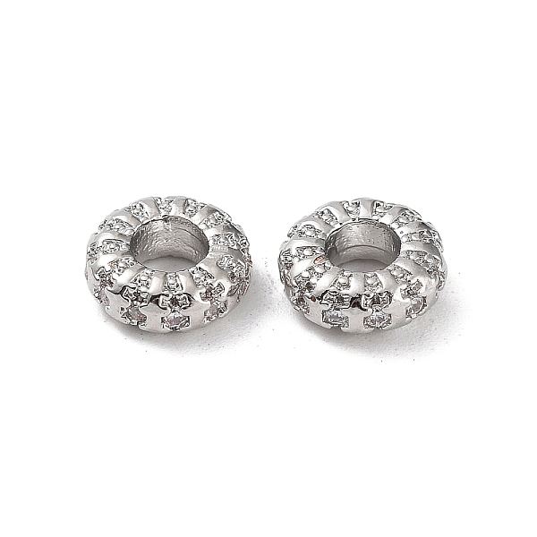 PandaHall Rack Plating Brass Micro Pave Cubic Zirconia Beads, Cadmium Free & Lead Free, Long-Lasting Plated, Ring, Platinum, 7.5x3mm, Hole..., Clear
PandaHall Rack Plating Brass Micro Pave Cubic Zirconia Beads, Cadmium Free & Lead Free, Long-Lasting Plated, Ring, Platinum, 7.5x3mm, Hole..., Clear