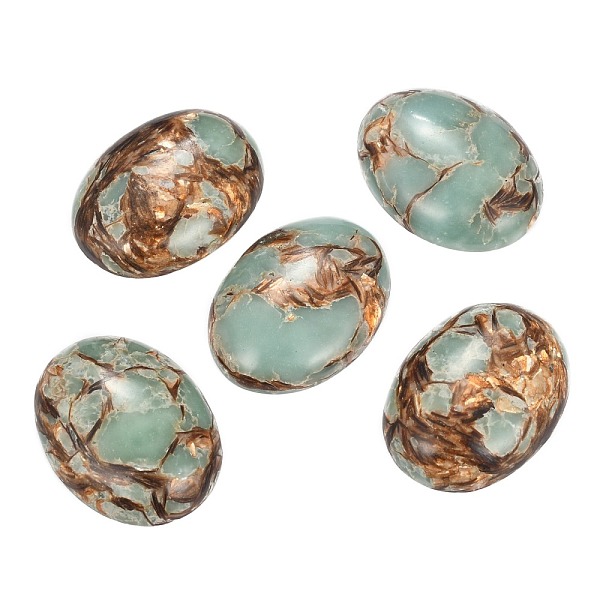 PandaHall Assembled Synthetic Bronzite and Aqua Terra Jasper Cabochons, Dyed, Oval, Pale Turquoise, 40x30x7.5~8.5mm Mixed Stone Oval Cyan
PandaHall Assembled Synthetic Bronzite and Aqua Terra Jasper Cabochons, Dyed, Oval, Pale Turquoise, 40x30x7.5~8.5mm Mixed Stone Oval Cyan