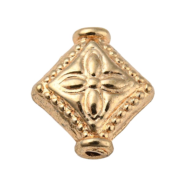 PandaHall Alloy Beads, Lead Free & Cadmium Free, Rhombus with Flower, Light Gold, 10x9x4mm, Hole: 1mm, about 1136pcs/1000g Alloy Rhombus
PandaHall Alloy Beads, Lead Free & Cadmium Free, Rhombus with Flower, Light Gold, 10x9x4mm, Hole: 1mm, about 1136pcs/1000g Alloy Rhombus
