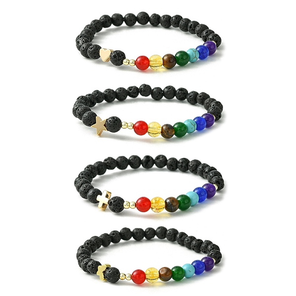 PandaHall Natural & Synthetic Mixed Gemstone Chakra Theme Bracelet, Brass Beaded Stretch Bracelet, Mixed Shapes, Inner Diameter: 2-1/8 inch...
PandaHall Natural & Synthetic Mixed Gemstone Chakra Theme Bracelet, Brass Beaded Stretch Bracelet, Mixed Shapes, Inner Diameter: 2-1/8 inch...