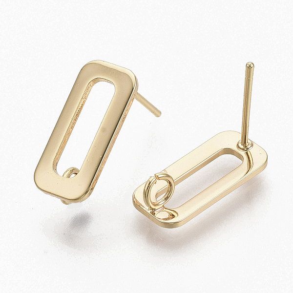 PandaHall Brass Stud Earring Findings, with Loop, Nickel Free, Real 18K Gold Plated, 15.5x7mm, Hole: 2.5mm, Pin: 0.8mm Brass Others
PandaHall Brass Stud Earring Findings, with Loop, Nickel Free, Real 18K Gold Plated, 15.5x7mm, Hole: 2.5mm, Pin: 0.8mm Brass Others