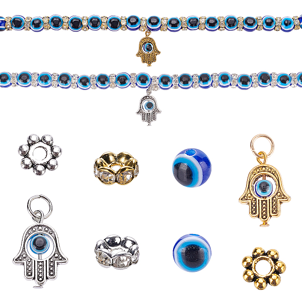 PandaHall SUNNYCLUE 1 Box Evil Eye Charms Kit 100pcs Evil Eye Resin Beads 20pcs Hamsa Hand Pendants 100pcs Rhinestone Spacer Beads for..., Multicolor
PandaHall SUNNYCLUE 1 Box Evil Eye Charms Kit 100pcs Evil Eye Resin Beads 20pcs Hamsa Hand Pendants 100pcs Rhinestone Spacer Beads for..., Multicolor