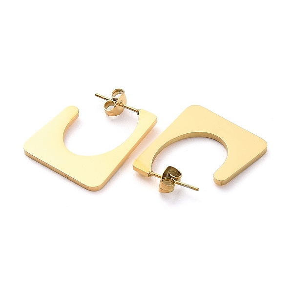 PandaHall Ion Plating(IP) 304 Stainless Steel Rectangle Stud Earrings, Half Hoop Earrings for Women, Golden, 24x20x1.5mm 304 Stainless Steel...
PandaHall Ion Plating(IP) 304 Stainless Steel Rectangle Stud Earrings, Half Hoop Earrings for Women, Golden, 24x20x1.5mm 304 Stainless Steel...