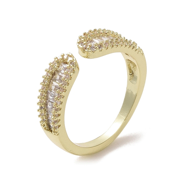PandaHall Brass Micro Pave Cubic Zirconia Open Cuff Ring, Real 16K Gold Plated, Inner Diameter: 17mm Brass+Cubic Zirconia Clear
PandaHall Brass Micro Pave Cubic Zirconia Open Cuff Ring, Real 16K Gold Plated, Inner Diameter: 17mm Brass+Cubic Zirconia Clear