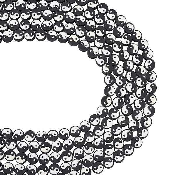PandaHall Craftdady Handmade Polymer Clay Beads Strand, DIY Accessories for Bracklet & Necklace Making, Flat Round with Taiji Pattern, Black...
PandaHall Craftdady Handmade Polymer Clay Beads Strand, DIY Accessories for Bracklet & Necklace Making, Flat Round with Taiji Pattern, Black...