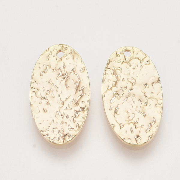PandaHall Brass Pendants, Nickel Free, Oval, Real 18K Gold Plated, Bumpy, 19x10.5x1.5mm, Hole: 1mm Brass Oval
PandaHall Brass Pendants, Nickel Free, Oval, Real 18K Gold Plated, Bumpy, 19x10.5x1.5mm, Hole: 1mm Brass Oval