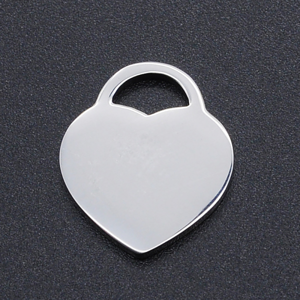 PandaHall 304 Stainless Steel Pendants, Heart, Stamping Blank Tag, Stainless Steel Color, 19x16x1mm, Hole: 7x4mm 304 Stainless Steel Heart
PandaHall 304 Stainless Steel Pendants, Heart, Stamping Blank Tag, Stainless Steel Color, 19x16x1mm, Hole: 7x4mm 304 Stainless Steel Heart